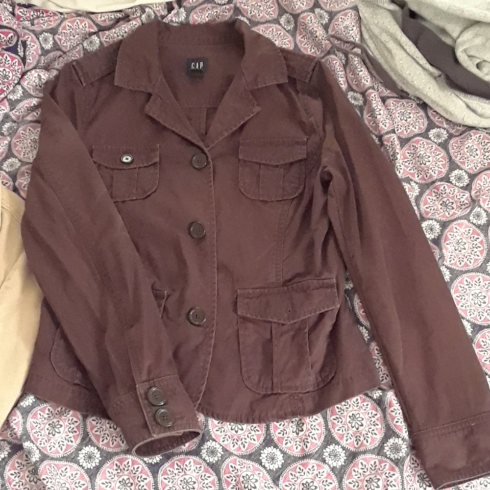 Womens GAP Dark Brown Fitted Blazer/Jacket